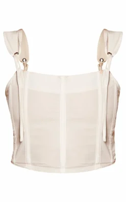 PrettyLittleThing Corsets*Boned Tie Strap Lace Up Back Corset