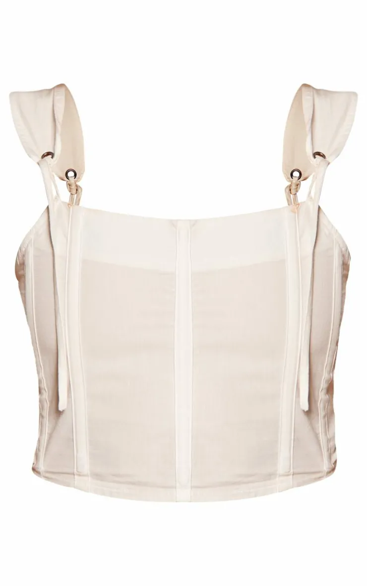 PrettyLittleThing Corsets*Boned Tie Strap Lace Up Back Corset