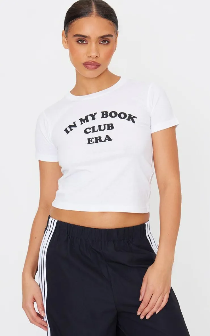 PrettyLittleThing T-Shirts*Book Club Era Graphic Baby Doll Tee