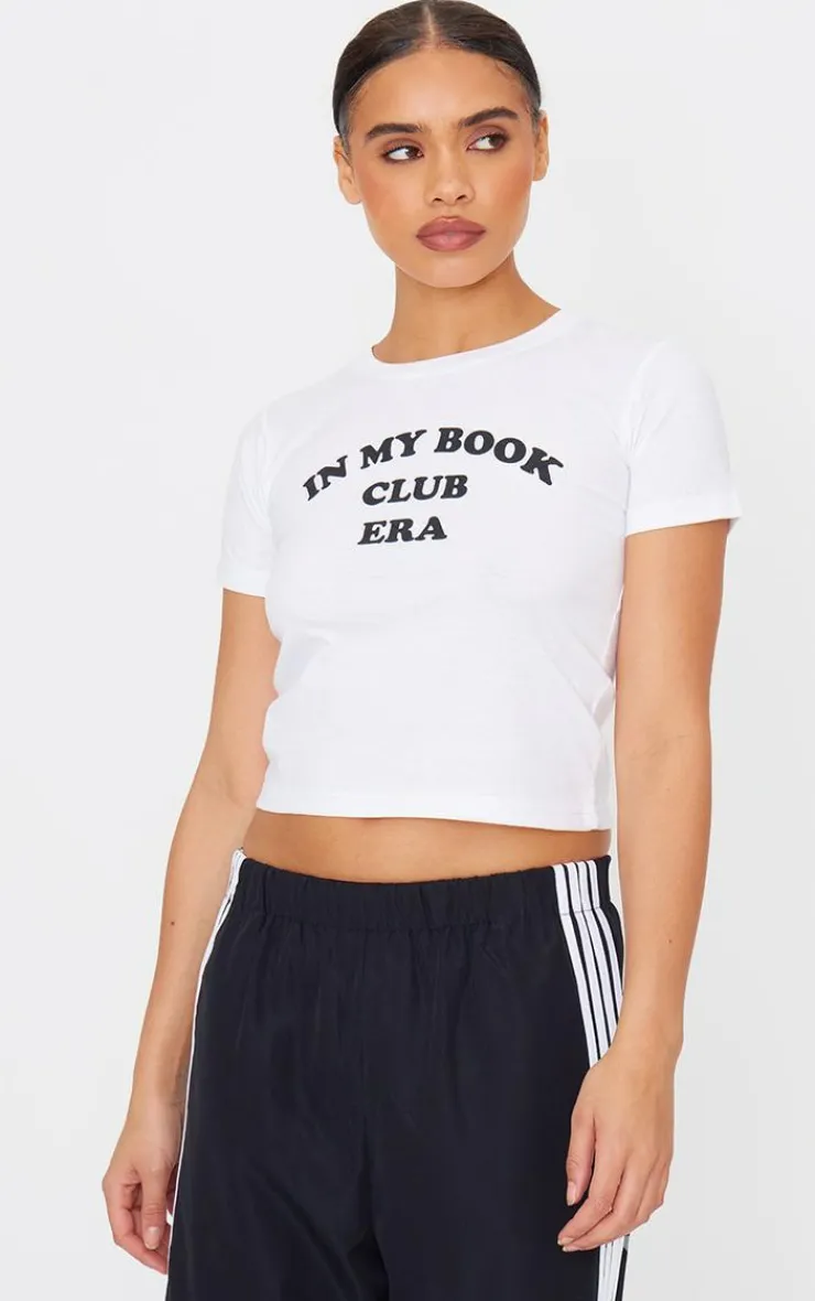PrettyLittleThing T-Shirts*Book Club Era Graphic Baby Doll Tee