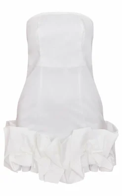 Bow Puff Hem Bodycon Dress-PrettyLittleThing Discount