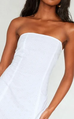 Broderie Anglaise Bandeau Bodycon Dress-PrettyLittleThing Hot