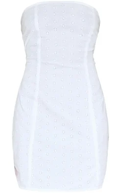 Broderie Anglaise Bandeau Bodycon Dress-PrettyLittleThing Hot