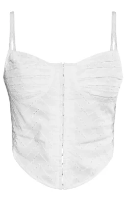 PrettyLittleThing Corsets*Broderie Anglaise Hook & Eye Corset