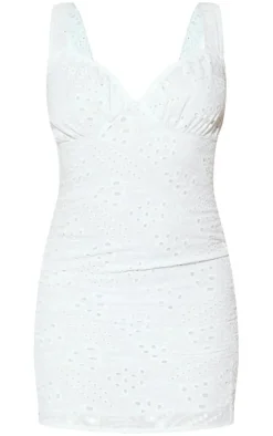 Broderie Detail Bodycon Dress-PrettyLittleThing Best