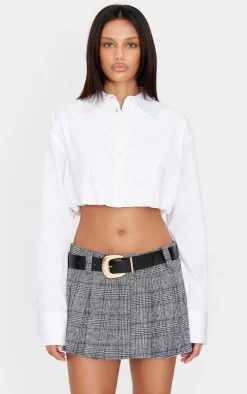 PrettyLittleThing Shirts*Bubble Hem Shirt