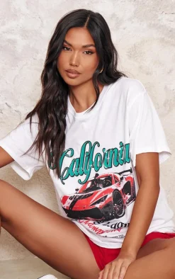 PrettyLittleThing T-Shirts*Car Graphic Oversized T Shirt