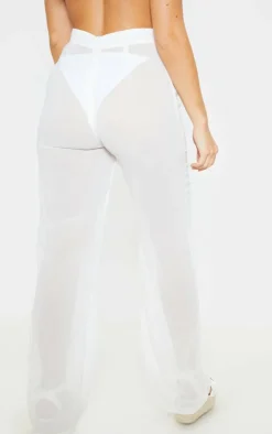 Chiffon Straight Leg Beach Pants-PrettyLittleThing Sale