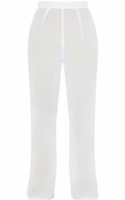 Chiffon Straight Leg Beach Pants-PrettyLittleThing Sale