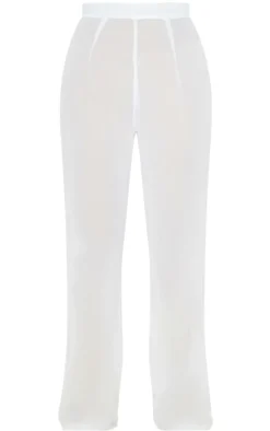 Chiffon Straight Leg Beach Pants-PrettyLittleThing Sale