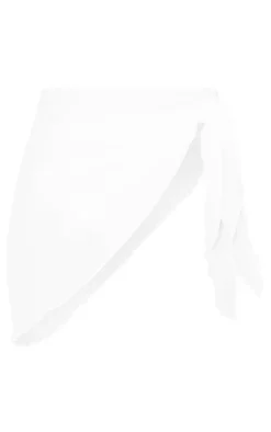 White Chiffon Tie Side Beach Sarong