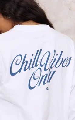 PrettyLittleThing T-Shirts*Chill Vibes Long Sleeve Top