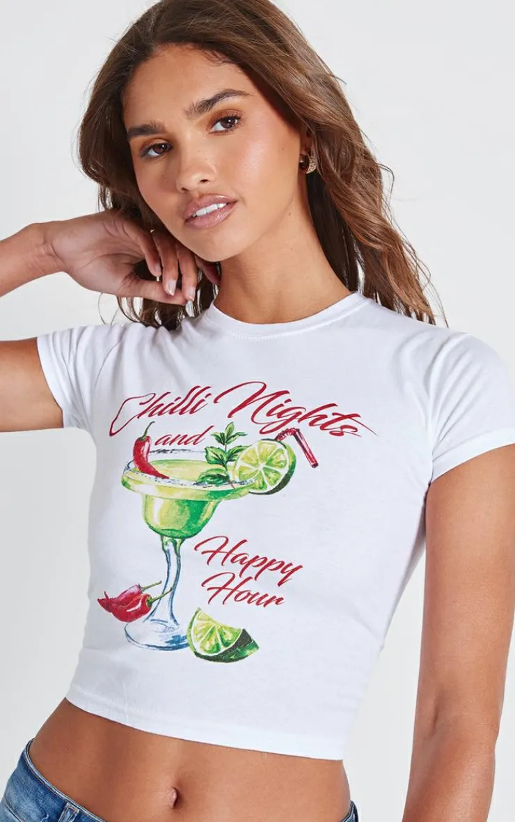 PrettyLittleThing T-Shirts*Chilli Nights Margarita Graphic Babydoll