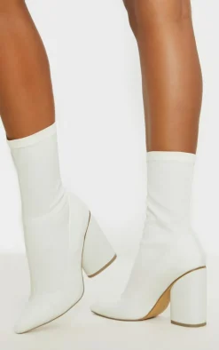 PrettyLittleThing Block Heels*Chunky Block Heel Sock Boot
