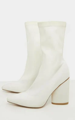 PrettyLittleThing Block Heels*Chunky Block Heel Sock Boot