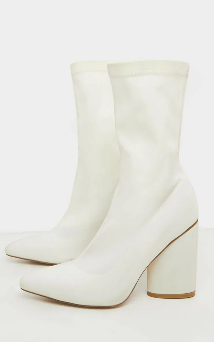 PrettyLittleThing Block Heels*Chunky Block Heel Sock Boot
