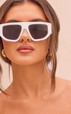 PrettyLittleThing Visor Sunglasses*Chunky Clear Frame Visor