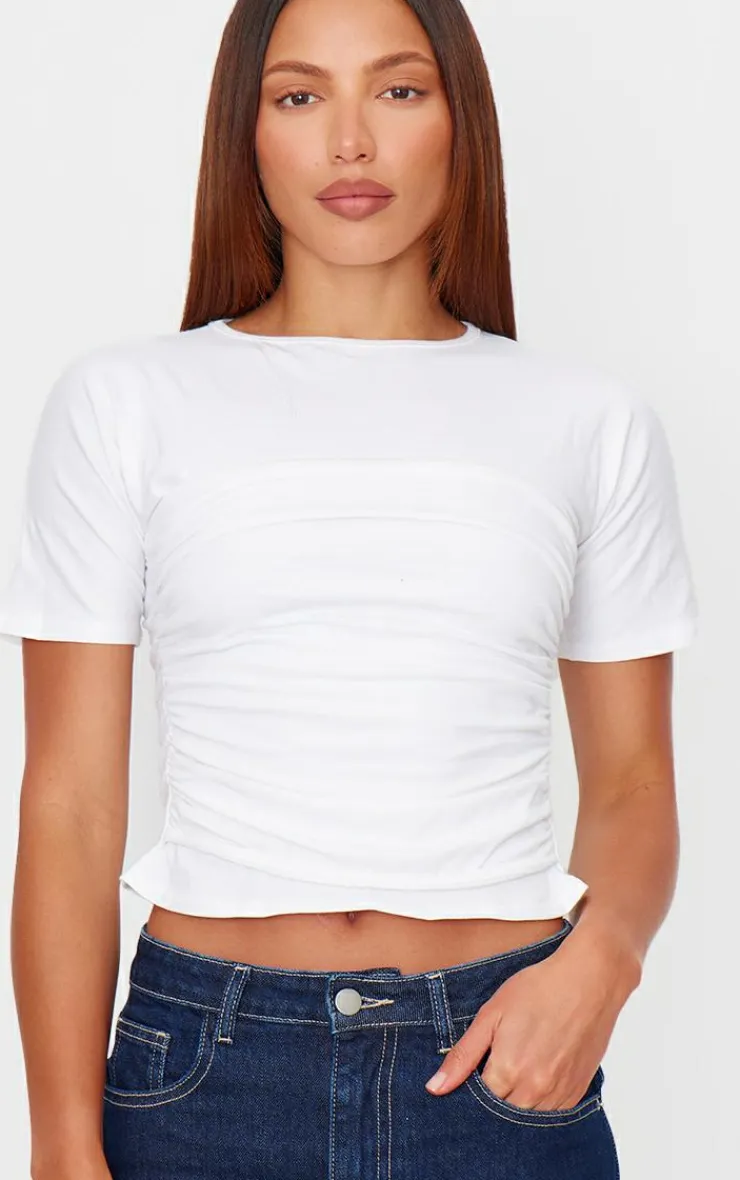 PrettyLittleThing T-Shirts*Cotton Cinched Waist T Shirt