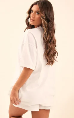 Discount PrettyLittleThing Cotton Oversized Boxy T-Shirt White