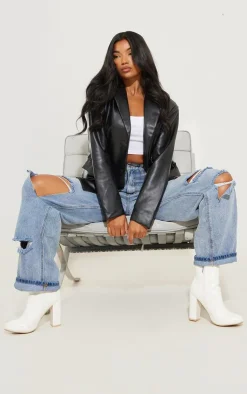PrettyLittleThing Heeled Boots*Croc Behati Ankle Boot