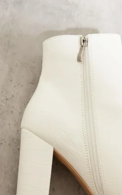 PrettyLittleThing Heeled Boots*Croc Behati Ankle Boot