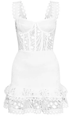 Crochet Tiered Shift Mini Dress-PrettyLittleThing Best