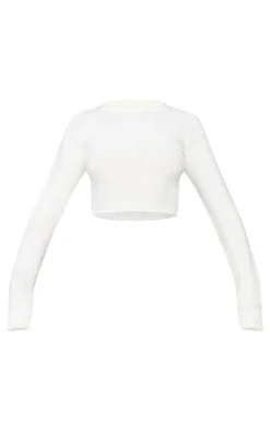 PrettyLittleThing Knitted Tops*Cropped Rib Knit Top