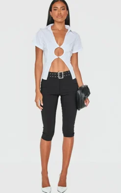 PrettyLittleThing Shirts*Cut Out Short Sleeve Shirt