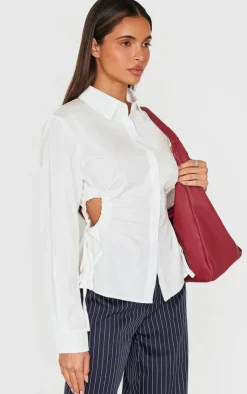 PrettyLittleThing Shirts*Cut Out Side Detail Shirt