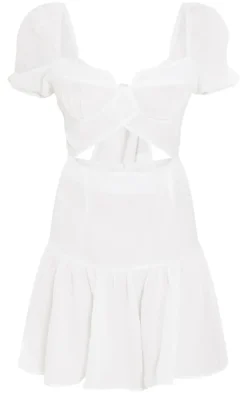 Cut Out Underwired Frill Shift Dress-PrettyLittleThing