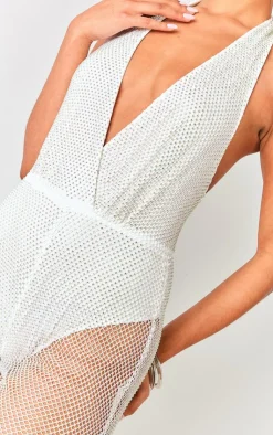 Diamante Halterneck Jumpsuit-PrettyLittleThing Hot