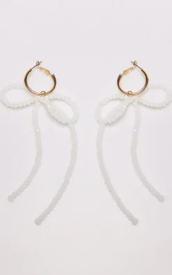 PrettyLittleThing Hoop Earrings*Diamante Large Bow Hoop Earrings