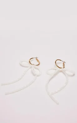 PrettyLittleThing Hoop Earrings*Diamante Large Bow Hoop Earrings