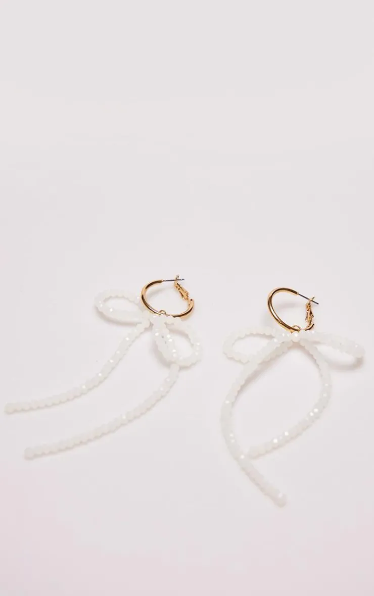 PrettyLittleThing Hoop Earrings*Diamante Large Bow Hoop Earrings
