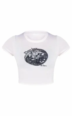 PrettyLittleThing T-Shirts*Disco Ball Fitted T Shirt