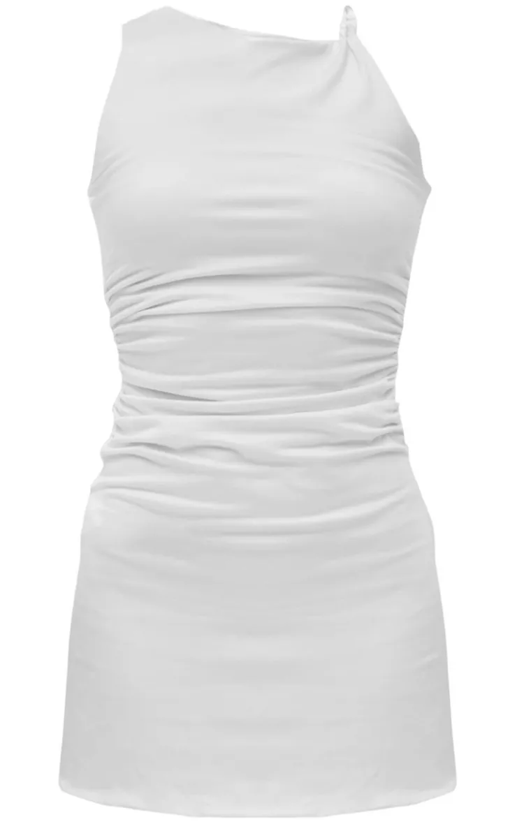 PrettyLittleThing Snatched*Double Contour Twist Strap Ruched Bodycon Dress