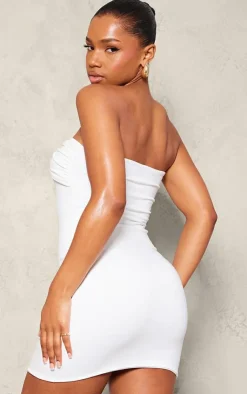 Double Contour Twist Bandeau Bodycon Dress-PrettyLittleThing Online