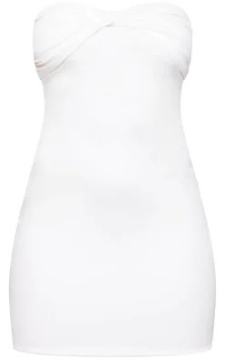 Double Contour Twist Bandeau Bodycon Dress-PrettyLittleThing Online