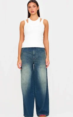 PrettyLittleThing Sleeveless Tops*Double Layer Ribbed Vest Top
