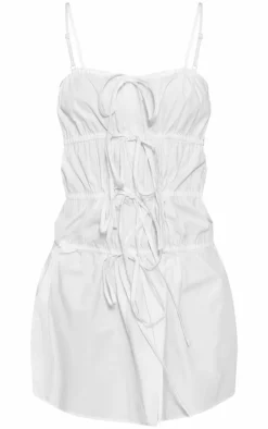 Elasticated Bow Shift Dress-PrettyLittleThing Hot