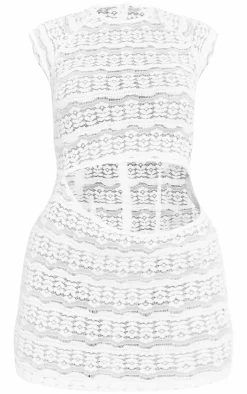 Embroidered Cut Out Mini Dress-PrettyLittleThing Hot