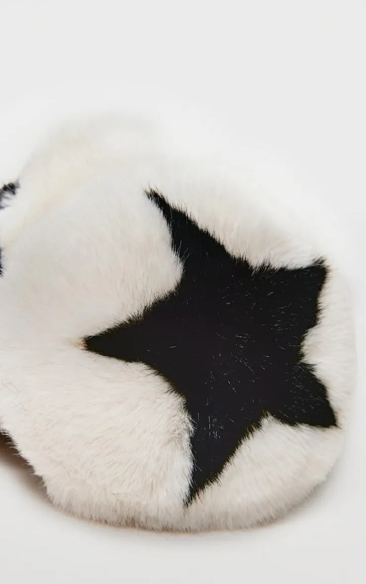 PrettyLittleThing Christmas Shop*Faux Fur Star Ear Muffs
