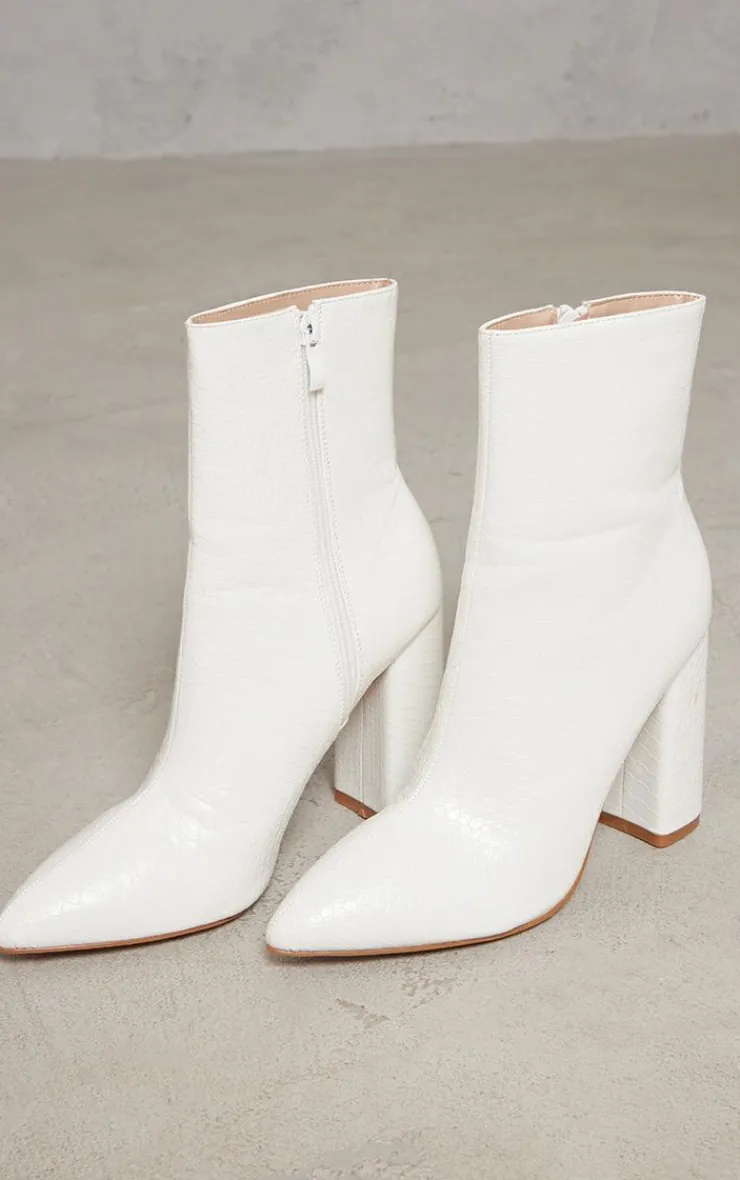 PrettyLittleThing Heeled Boots*Faux Snake Ankle Boot