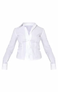 PrettyLittleThing Shirts*Fitted Long Sleeve Shirt