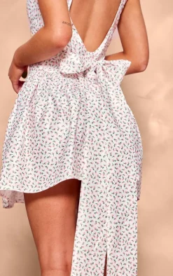 Bow Back Detail Skater Dress-PrettyLittleThing New