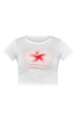 PrettyLittleThing T-Shirts*Floral Graphic Baby Doll Tee