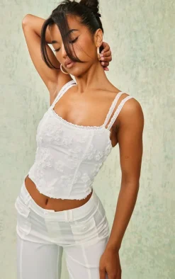 PrettyLittleThing Corsets*Floral Textured Boned Corset