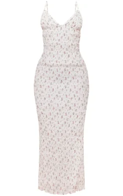 Floral Textured Cami Maxi Dress-PrettyLittleThing Sale
