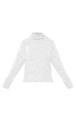 PrettyLittleThing Sweaters*Fluffy Roll Neck Knit Sweater
