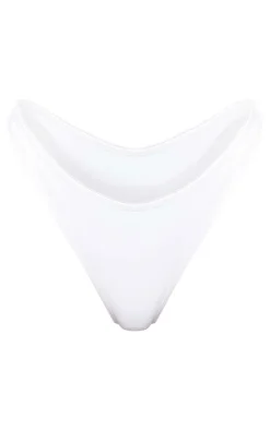 Frill Edge High Leg Bikini Bottoms-PrettyLittleThing Sale